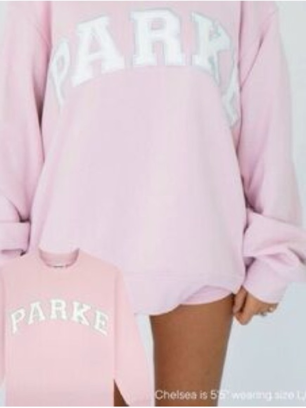 Parker Pink Oversized Logo Sweatshirt